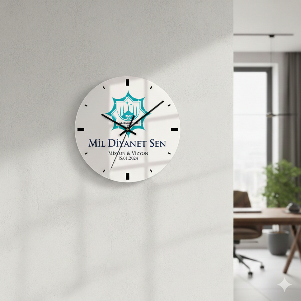 Kişiselleştirilebilir Cam Duvar Saati