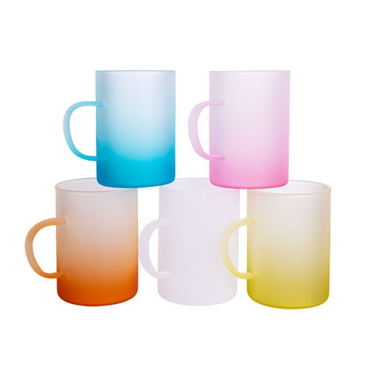 Kişiselleştirilebilir Modern Buzlu Cam Renkli Fincan