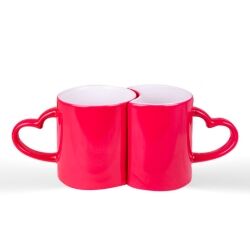 Kişiselleştirilebilir Sihirli Kırmızı Sevgili Kupa Seti - 2’li Set