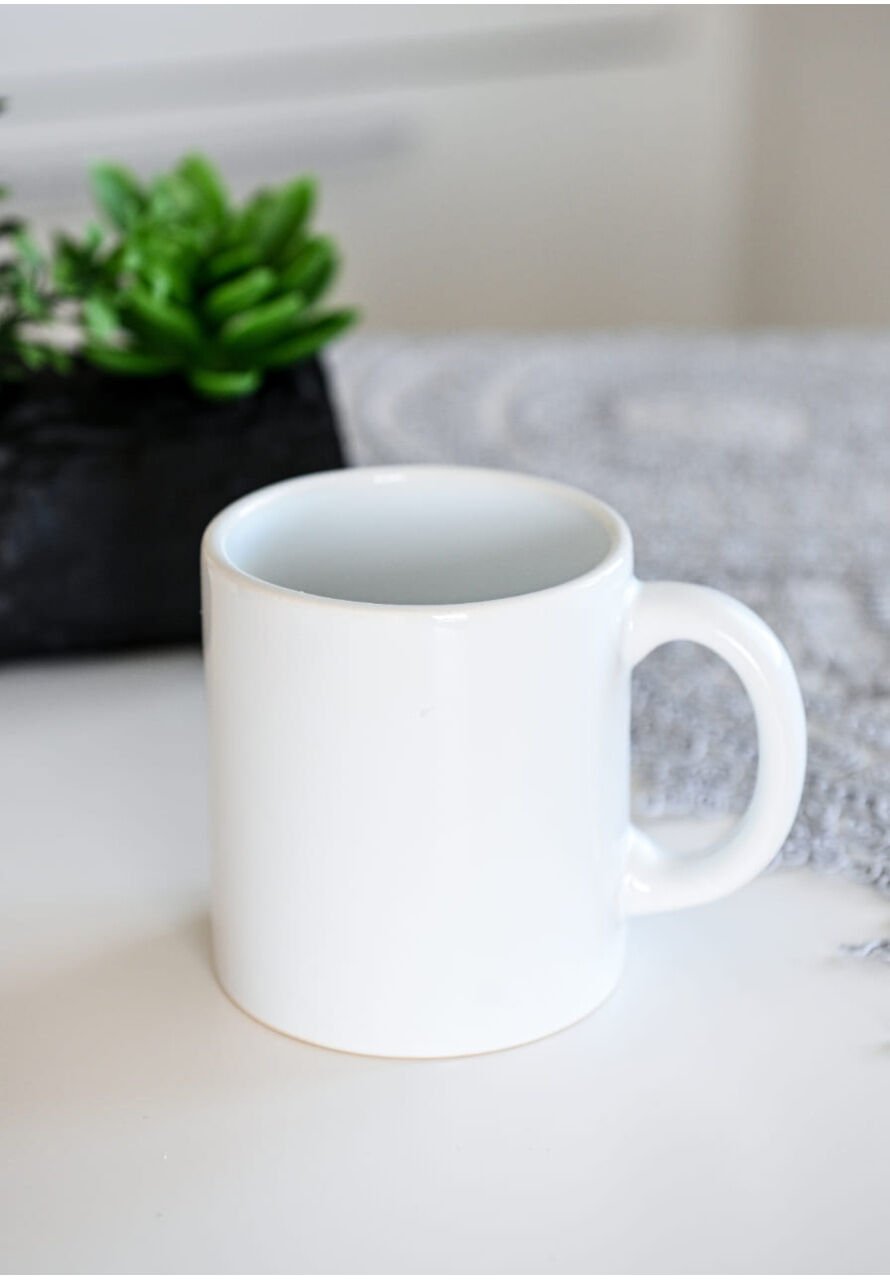 Kişiselleştirilebilir Standart Beyaz Porselen Kupa Bardak