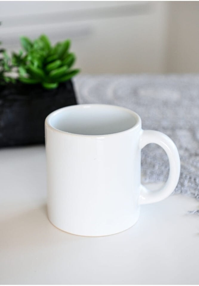 Kişiselleştirilebilir Standart Beyaz Porselen Kupa Bardak