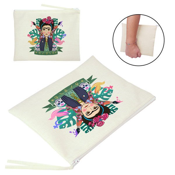 Kişiselleştirilebilir Premium Keten Makyaj Çantası