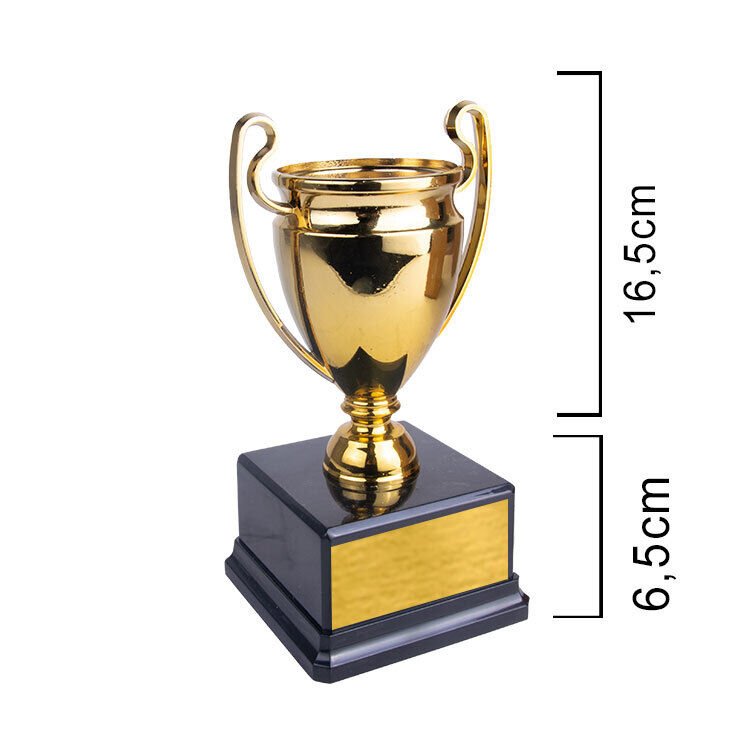 Şampiyonluk Ödül Kupası - 17 cm Altın Sarısı Dekoratif Başarı Kupası