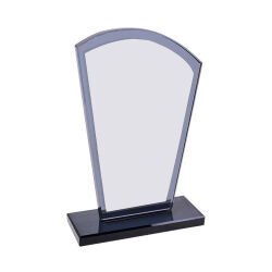 Füme Kristal Plaket - Lüks ve Modern Tasarım Kişiye Özel Ödül