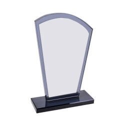 Füme Kristal Plaket - Lüks ve Modern Tasarım Kişiye Özel Ödül