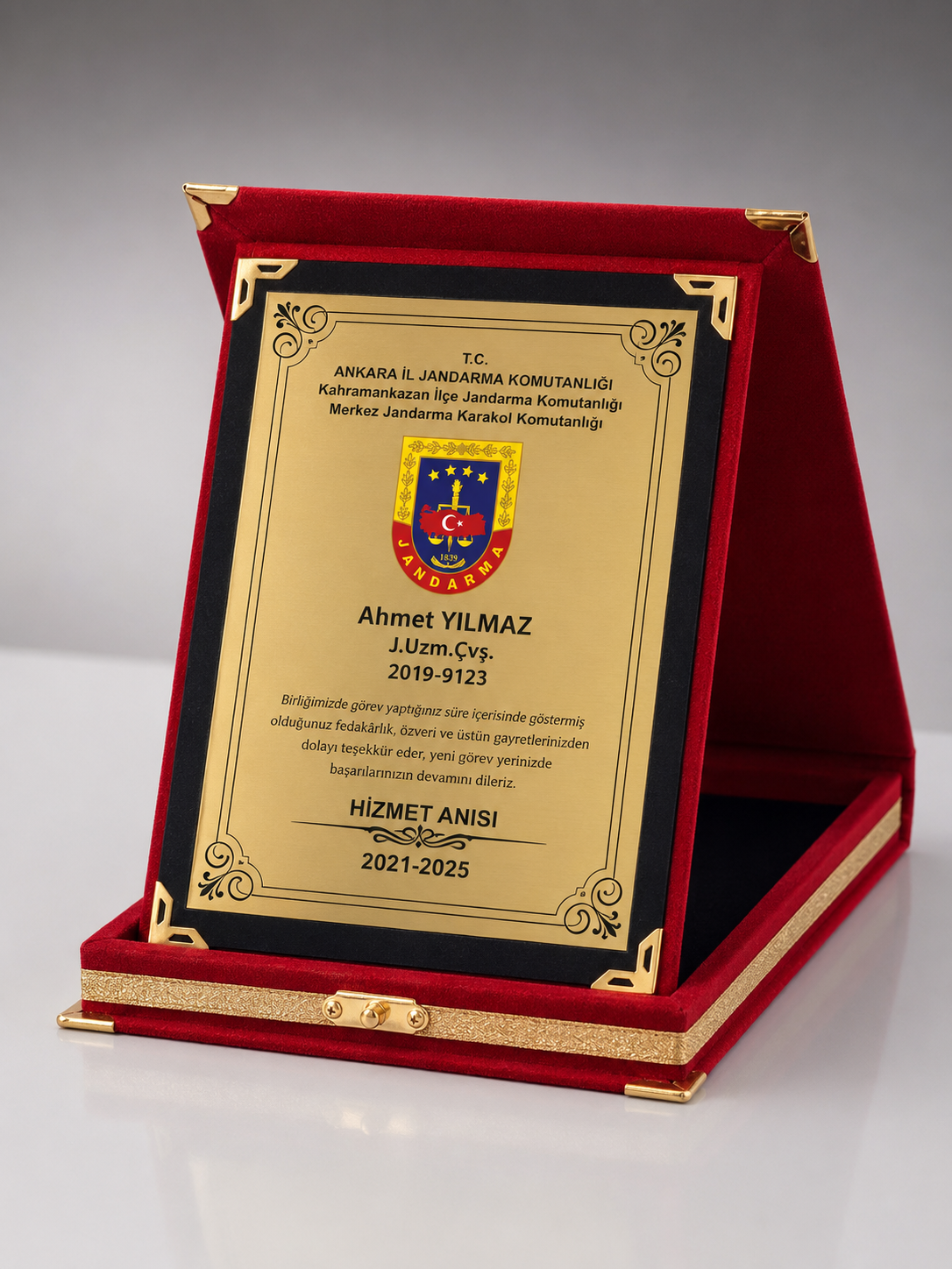 Kadife Albüm Plaket 12 x 16 cm