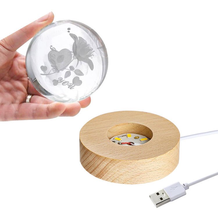 3D I Love You Yazılı Kristal Cam Küre