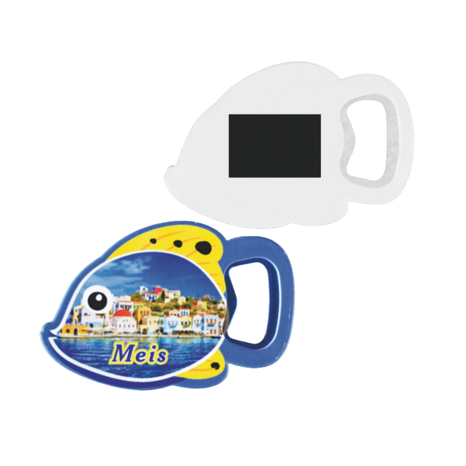 Kişiye Özel Fotoğraflı Balık Formlu Magnet Açacak