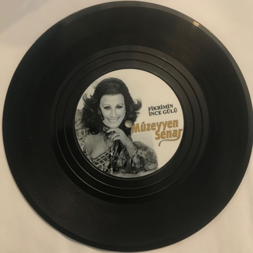 Kişiye Özel Fotoğraflı Retro Plak Magnet ve Bardak Altlığı