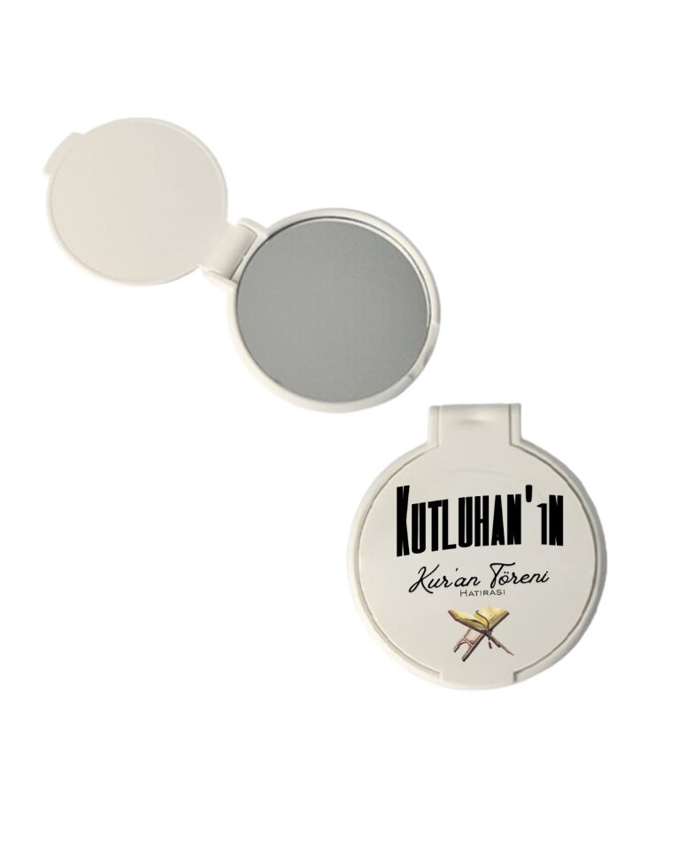 İsimli ve Resimli Çanta Boyu Makyaj Aynası