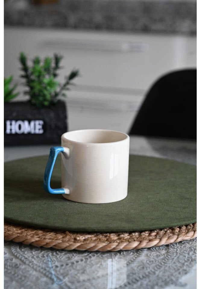 Kişiselleştirilebilir Lüks Mavi Kulp Tasarım Kupa