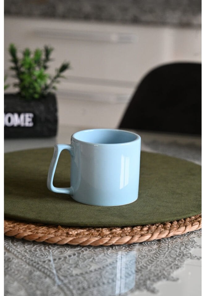 Kişiselleştirilebilir Lüks Pastel Mavi Tasarım Kupa