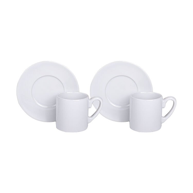 Kişiselleştirilebilir Minimalist Beyaz Türk Kahvesi Fincanı - 2’li Set
