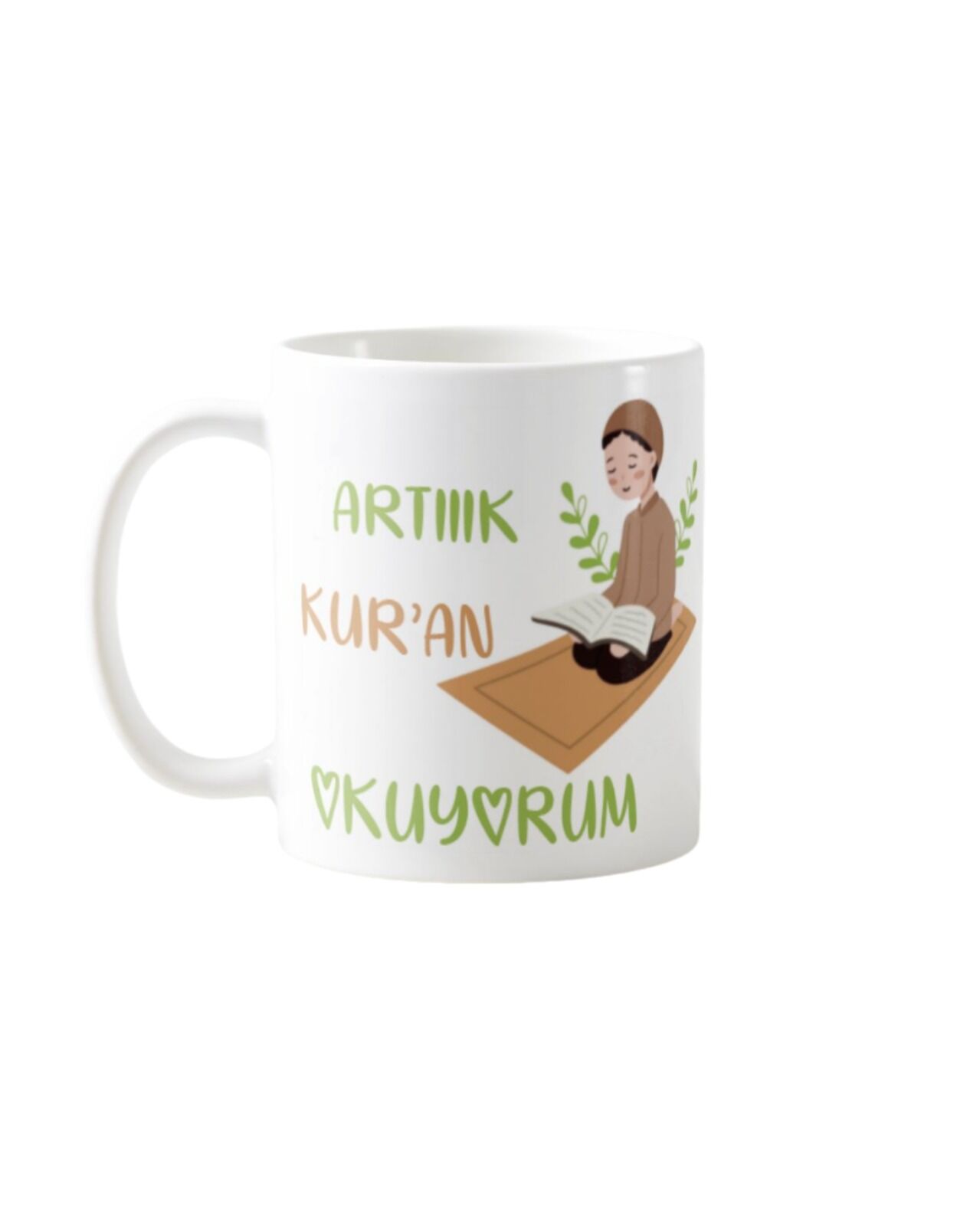 Kişiye Özel 'Artık Kur'an Okuyorum' Temalı Kupa Bardak - Başarı Hatırası