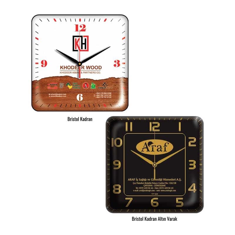 35 cm Modern Kare Bombeli Cam Duvar Saati - Sessiz Akar Mekanizma