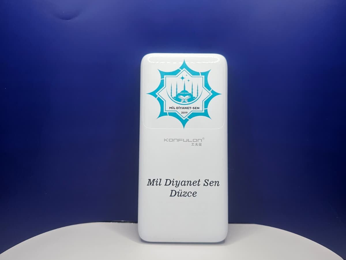 Kişiselleştirilebilir Konfulon A35 Mini Powerbank BEYAZ - Baskılı