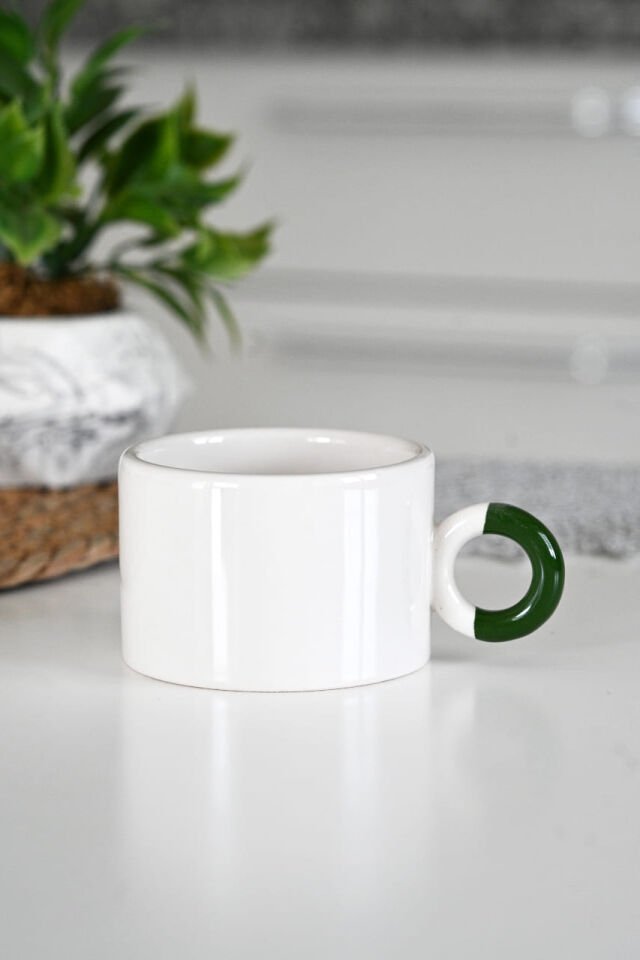 Minimalist  Tasarım Nescafe Fincanı YEŞİL