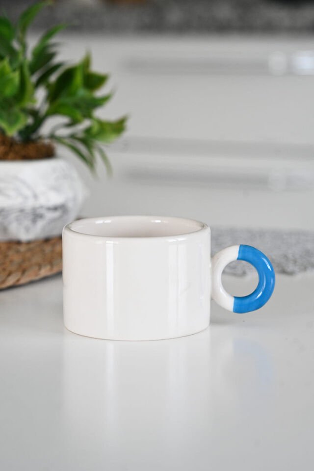 Minimalist  Tasarım Nescafe Fincanı MAVİ
