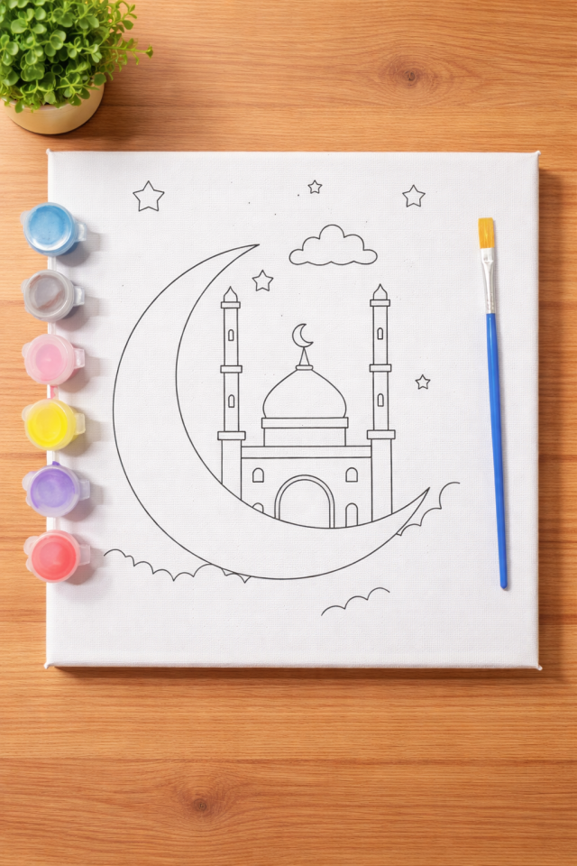 Ramazan Temalı Boyama Kanvas Seti