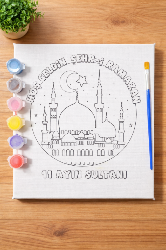 Ramazan Temalı Boyama Kanvas Seti