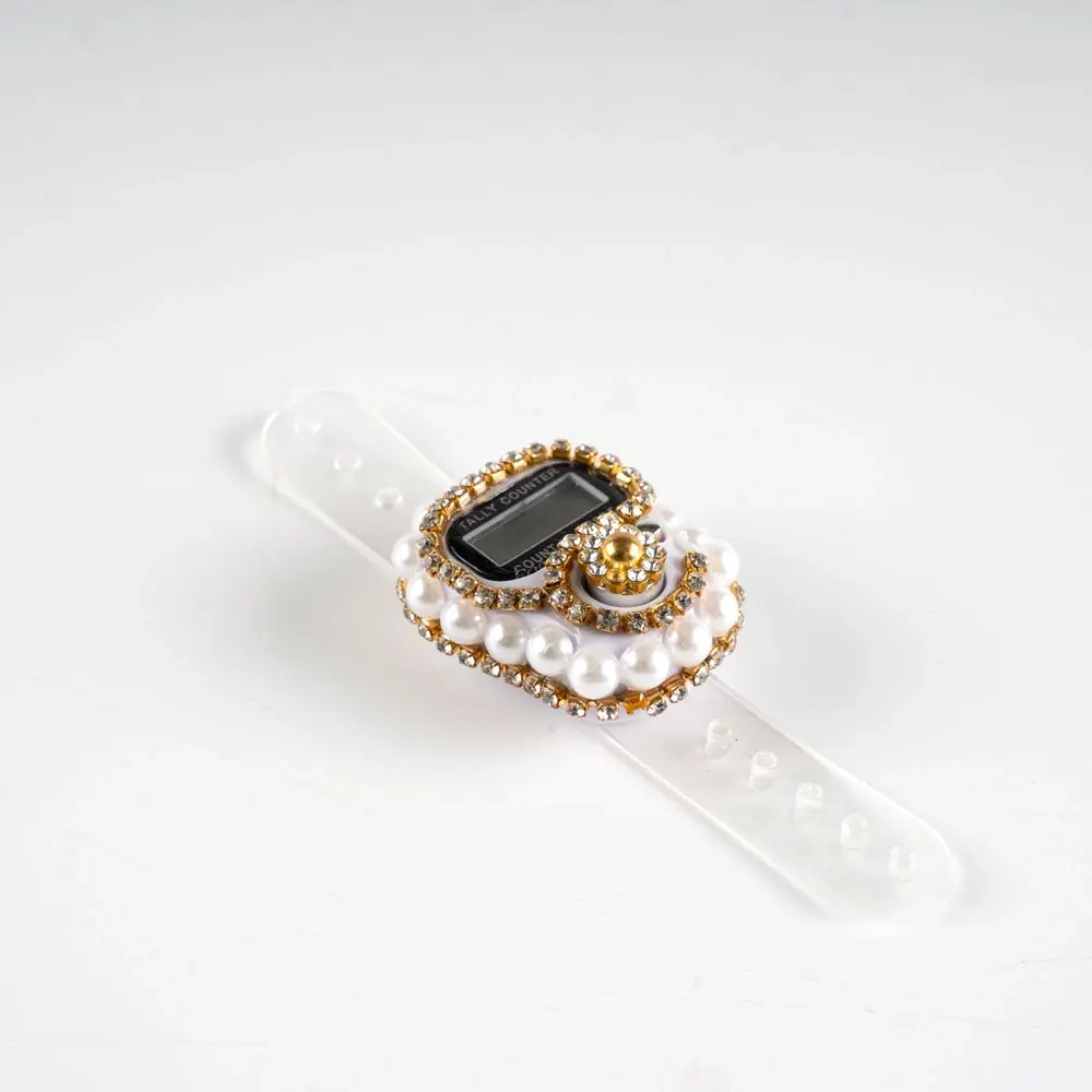 Özel Tasarım Işıltılı Taşlı Dijital Zikirmatik