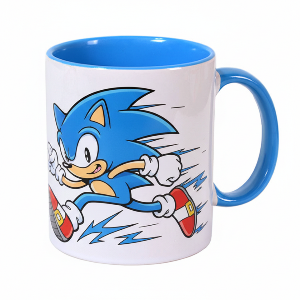 Kişiye Özel Tasarım: İçi ve Kulpu Renkli Kupa Bardak (Mavi)