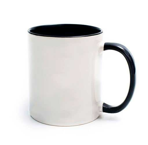 Kişiye Özel Tasarım: İçi ve Kulpu Siyah Renkli Kupa Bardak