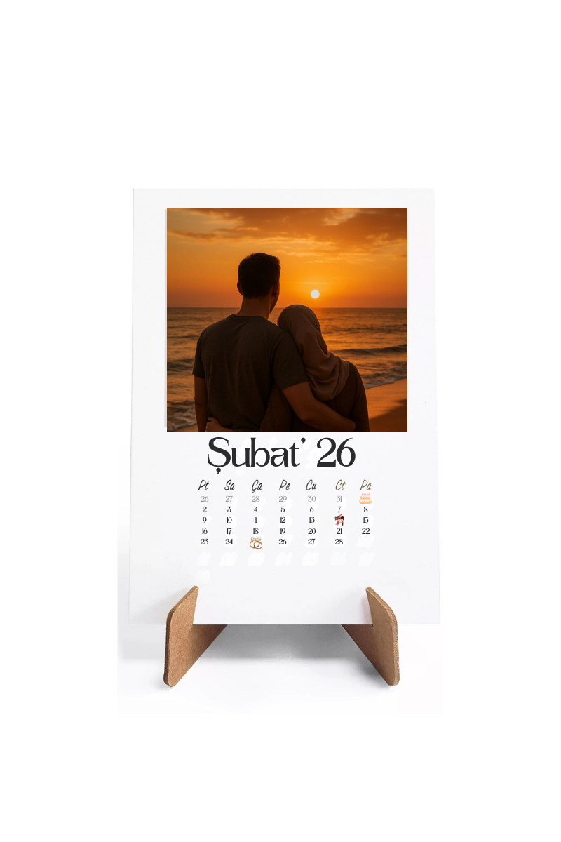 Kişiye Özel Fotoğraflı Masa Takvimi | Özel Günleriniz Masanızda