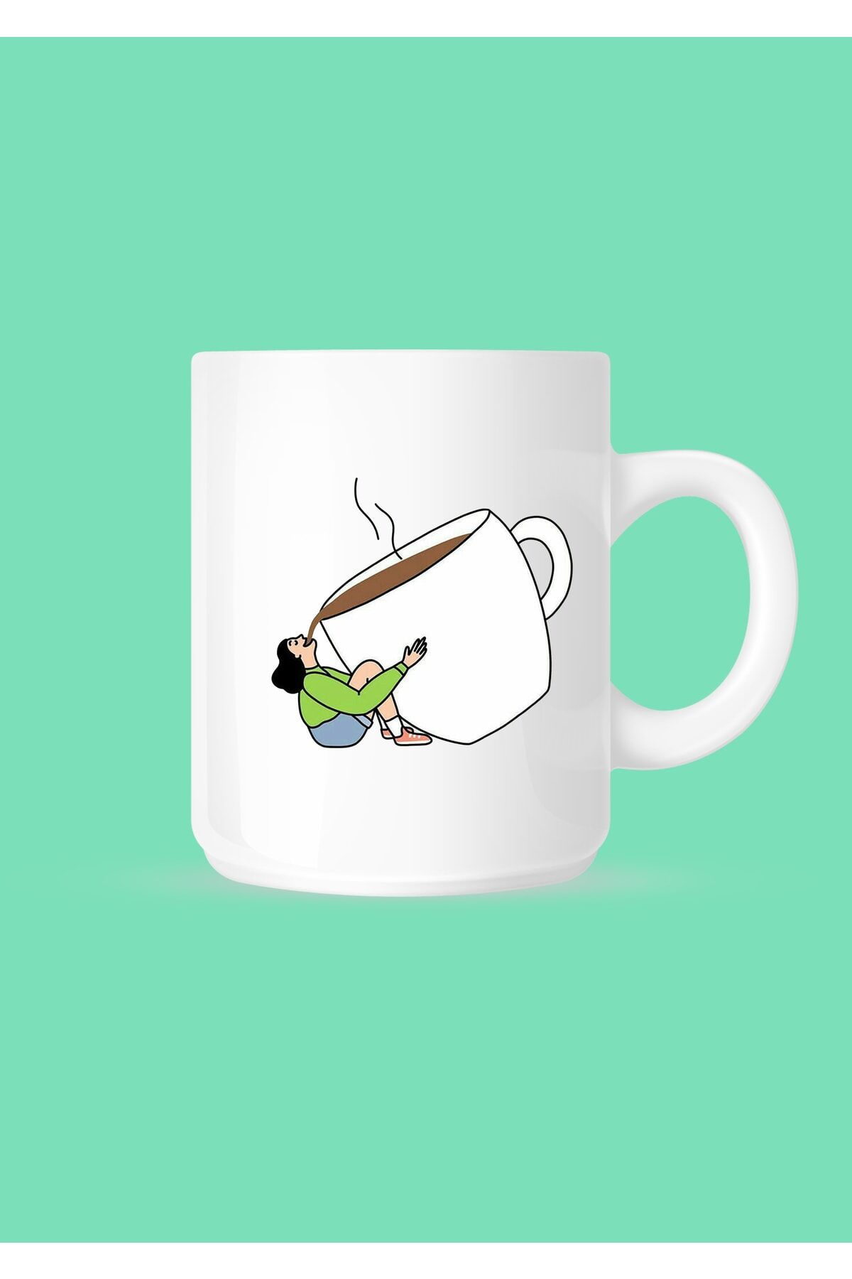 Beyaz Çay ve Kahve Kupası