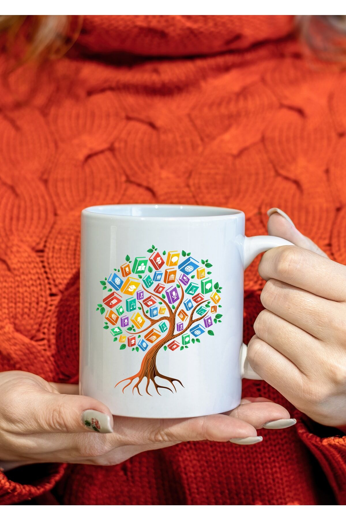 Kitap Ağacı Çay Ve Kahve Kupası