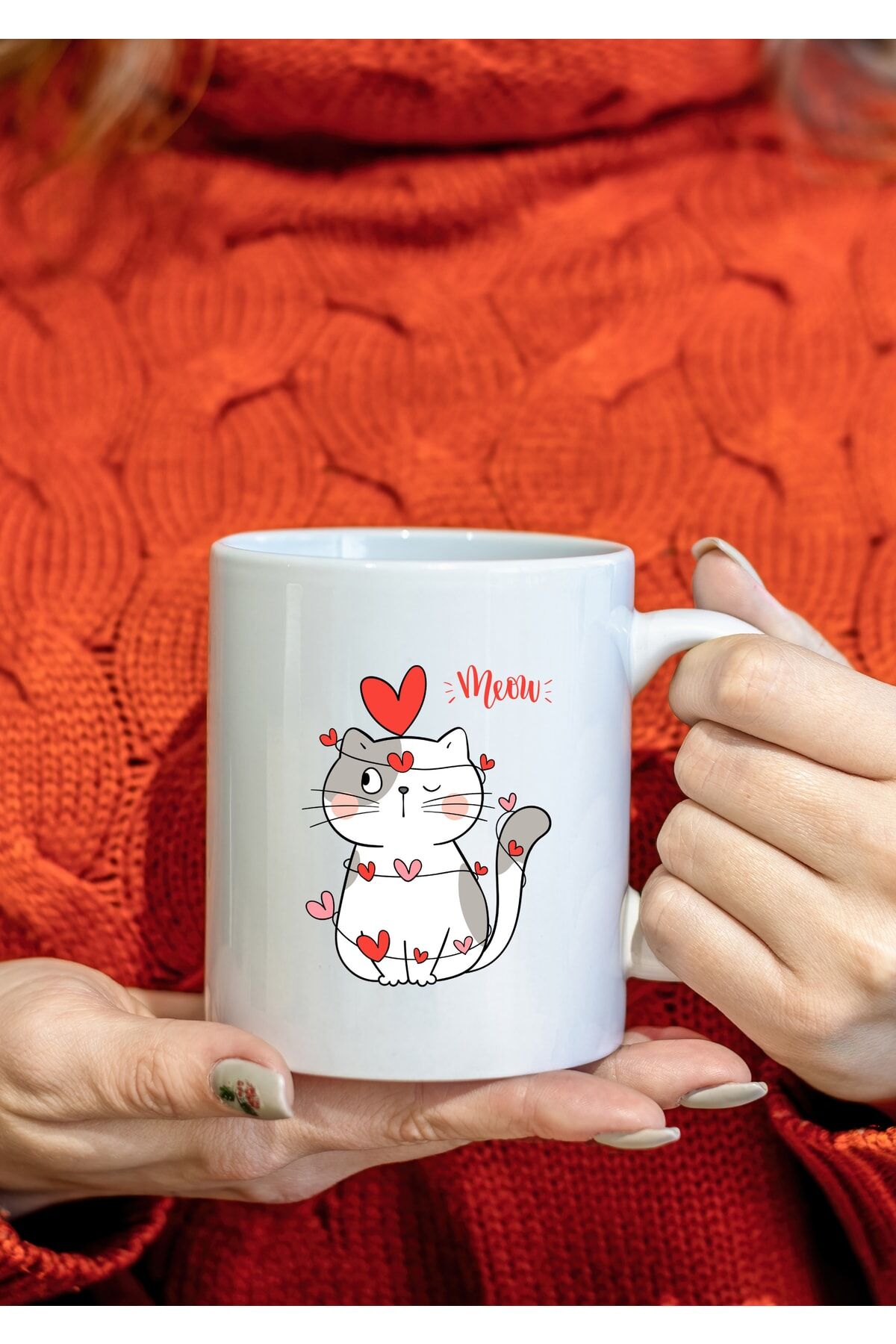 Meow Kedicik Çay Ve Kahve Kupası