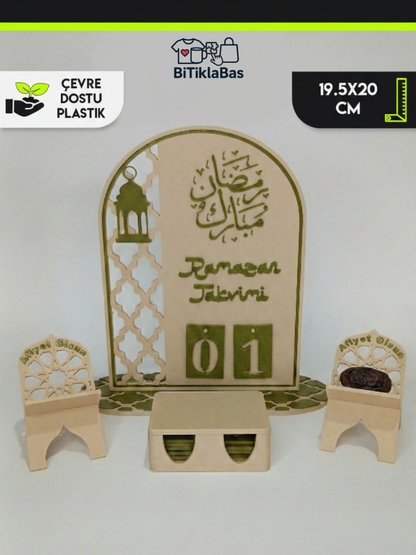 Modern Tasarımlı Ramazan Takvimi ve İkramlık Seti