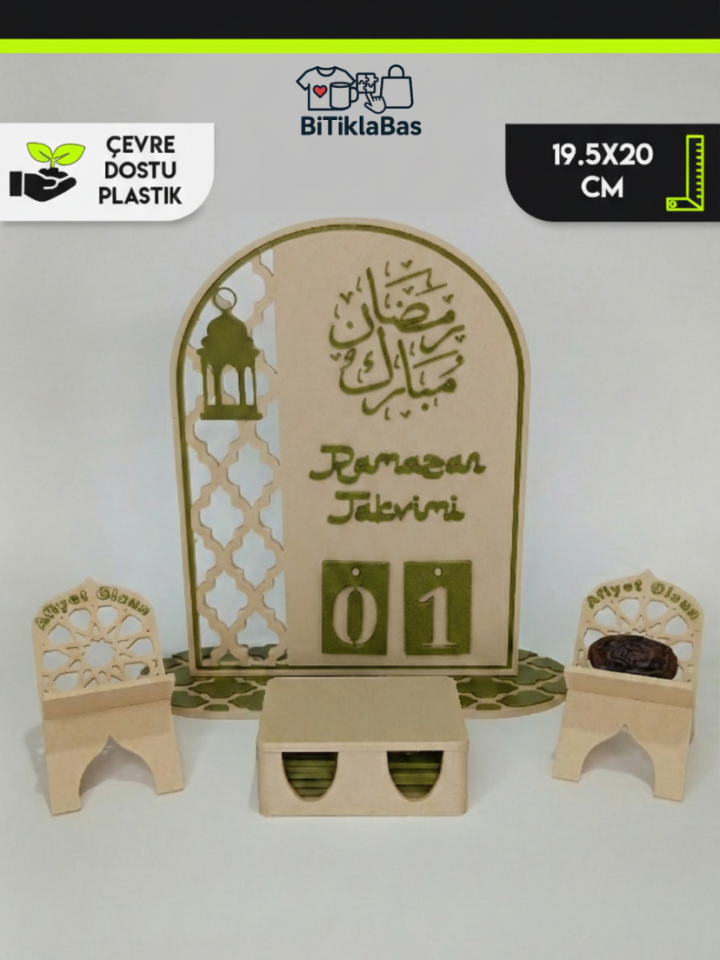 Modern Tasarımlı Ramazan Takvimi ve İkramlık Seti