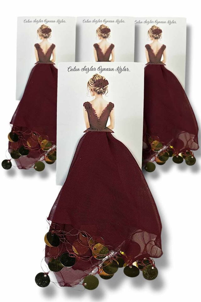 Kına Gecesi Tüllü Halay Mendili – Kişiye Özel Kartlı Konseptli 10'lu Paket